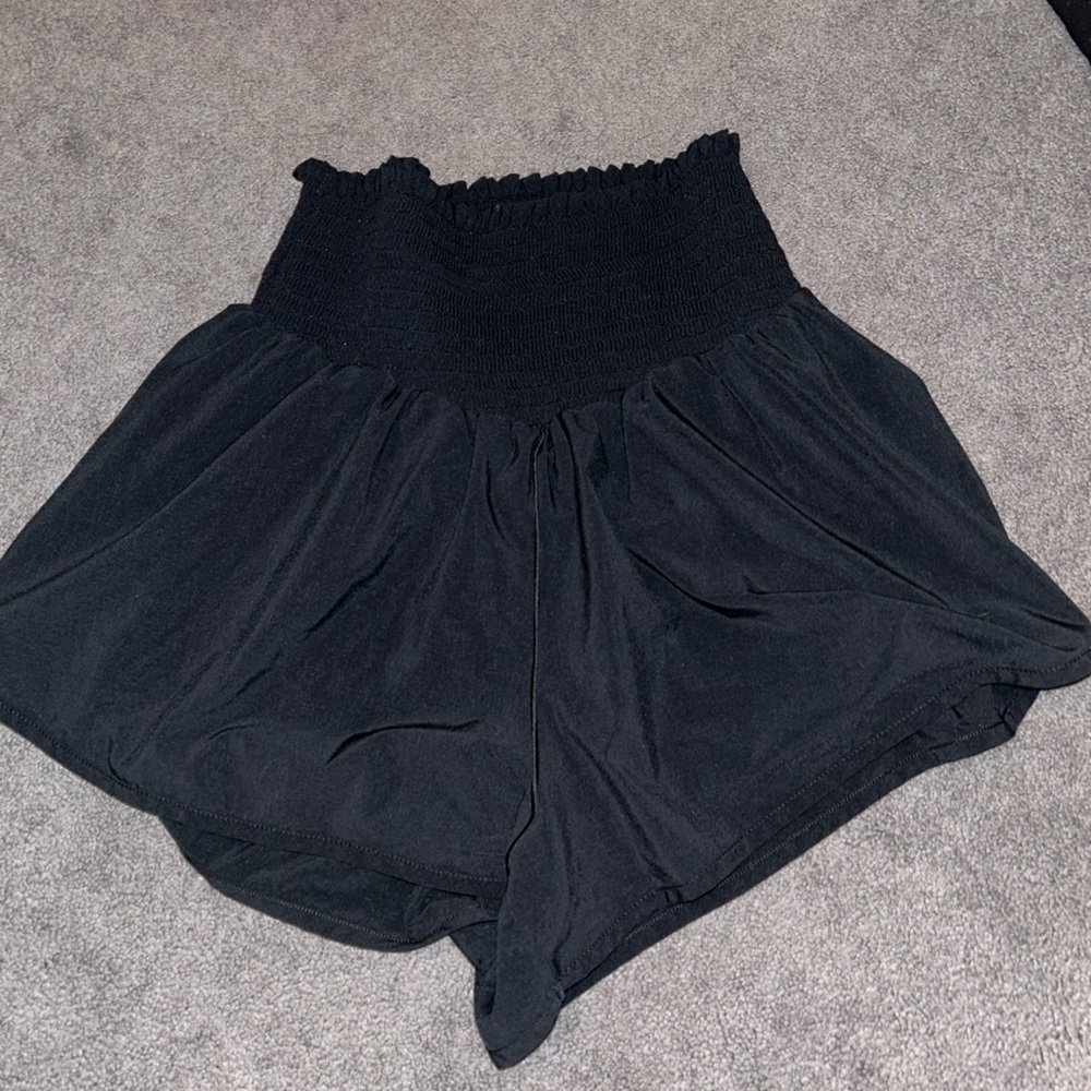 Aerie smocked high waisted shorts